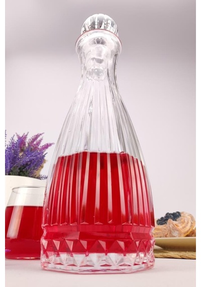 Digithome Linea Cam Kapaklı Su Ve Meşrubat Sürahisi Karaf Şişe 750 Ml - Ln.kır.011.00.000