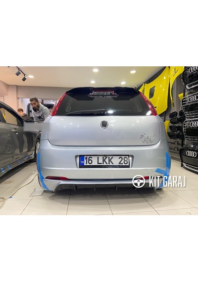 Kit Garaj Fiat Punto Grande Rieger Arka Ek Difüzör Siyah Plastik 2005-2009 Arka-difüzör-bodykit-ek-k