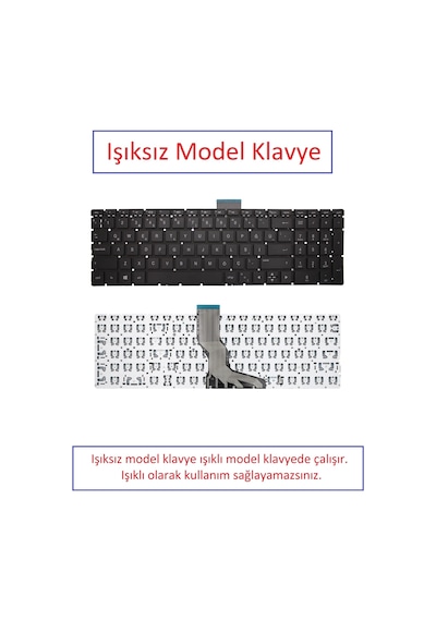 Siyah-ışıksız, Notebook Klavye - Hp Pavilion 15-bw0xx, Tpn-c130 - Muadili İle Uyumlu
