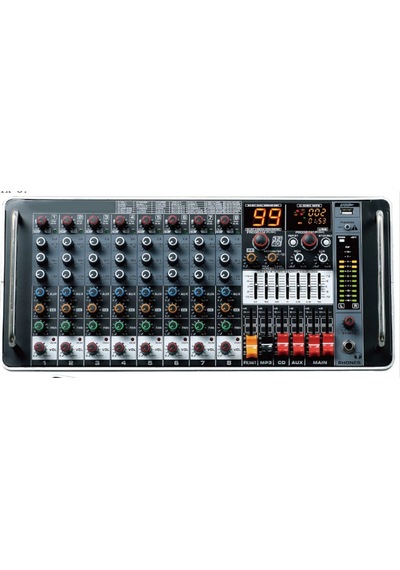 Odo Mr-8m99-5 8 Kanallı Efektli 2x500 Watt Rack Tipi Anfili Power Mikser