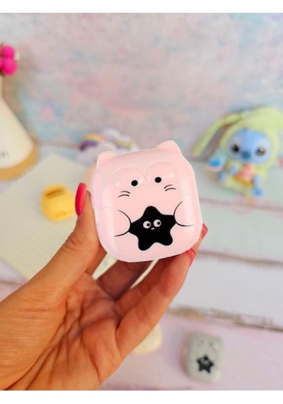 Sevimli Kedi Silgi Rulo Silgi, Toz Hazneli Silgi - Pembe