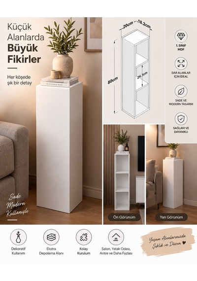 Dar Raf Gizlenebilir Özellik Beyaz