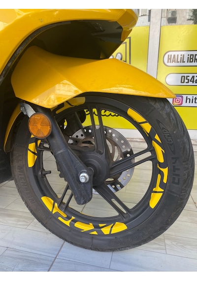 honda pcx jant şeridi (sarı)