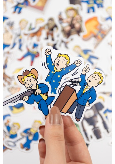 Baprile Fallout Mega Perks & More Sticker Paketi 71 Parça Kaliteli Su Geçirmez Etiket Seti Çok Renkli