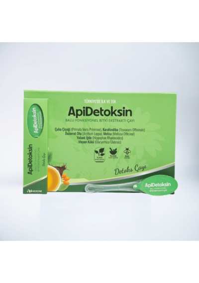 Apimedicine Apidetoksin Premium Ballı Bitki Ekstrakt Çayı 12 Adet - Günlük Ferahlık Pratik Kaşık Çay