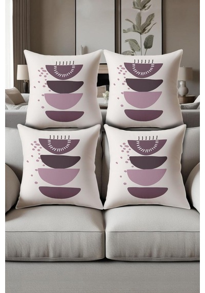 Dijital Baskılı Yumuşak Dokulu 4 Lü Kırlent Kılıfı Takımı 43x43 Cm Krl0077 Renkli