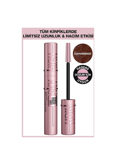 Maybelline New York Lash Sensational Sky High Maskara Kahverengi + Mini Sky High Maskara Siyah 4.5 ML