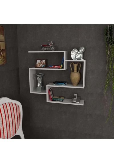 Dekorister Porto Duvar Rafları Beyaz