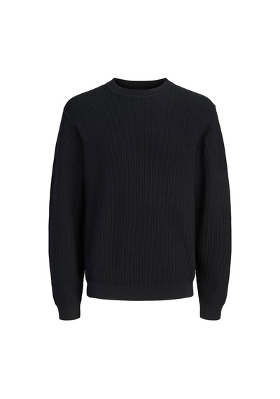 Jack & Jones Premium % 100 Pamuk Bisiklet Yaka Kazak Erkek Kazak 12301707 Siyah