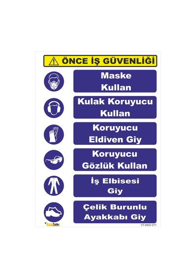 Kişisel Koruyucu Donanım Kullan Levhası Levha 35x50 Cm Dekota 3 Mm