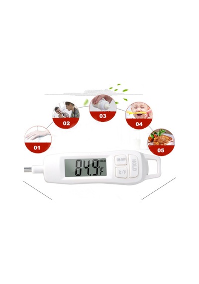 Vzn Tp400 Termometre Sıvı Gıda Et Su Yiyecek Sıcaklık Ölçer