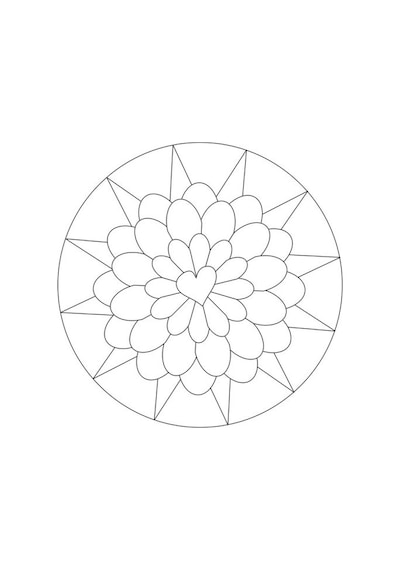 Çocuklar İçin Mandala Boyama Seti-1 20 Süper Poster Mandala