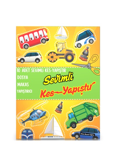 Sevimli Kes Yapıştır Seti 10 Adet Kes-yapıştır Kağıdı