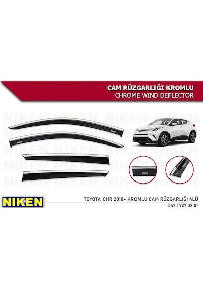 Toyota Uyumlu Chr Cam Rüzgarlığı Kromlu Niken