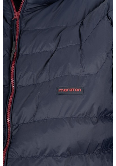 Maraton Sportswear Büyük Beden Erkek Kapşonlu Uzun Kol Basic Darkblue Mont 21874-darkblue Koyu Mavi