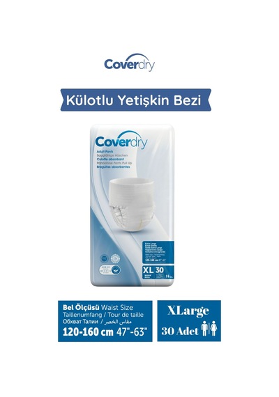Külotlu Yetişkin Hasta Bezi Xlarge 30 Adet XL
