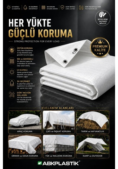 2x3 Mavi Ebatlı Pvc Branda Gölgelik Su Geçirmez Çadır - 100-120 Gr/m²