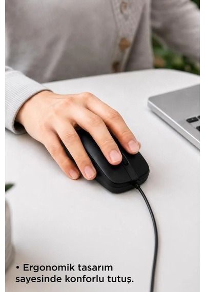 Özel Üretim Hızlı Öğrenci Sessiz Mouse Optik Kablolu Fare Tm06 Siyah