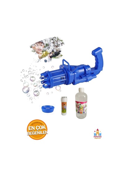 Pilli Baloncuk Makinesi Tabancası - 500 Ml Likit İle Harika Baloncuklar