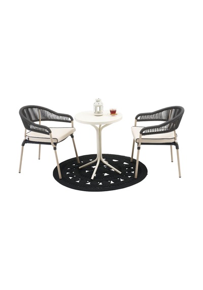 Home Tavoli Terea Bistro Masa Takımı - Antrasit - 55x55x70 Cm Diğer