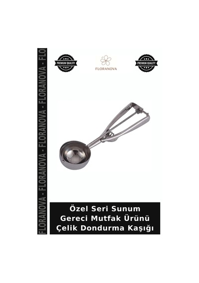 Özel Seri Sunum Gereci Mutfak Ürünü Çelik Dondurma Kaşığı Çok Renkli