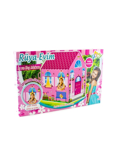 Furkan Toys Barbie Rüya Evim Oyun Çadırı Çift Yönlü Pencereli 100 x 100 x 68 CM