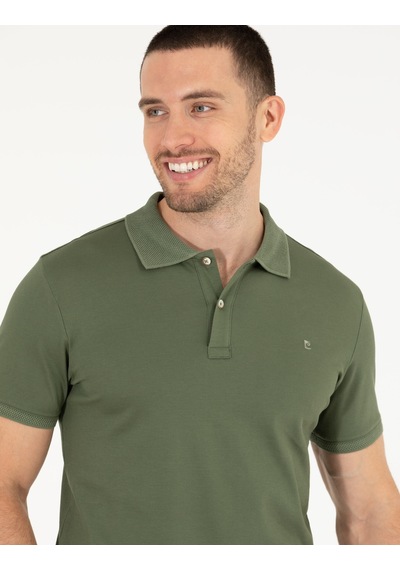 Pierre Cardin Erkek Haki Basic Tişört 50262665-vr027 Haki