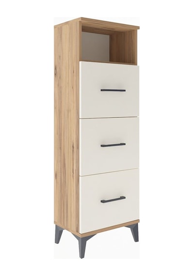 Arges Dolap Tek Raflı 3 Çekmeceli 44x30x134 Çam-aytaşı Çam