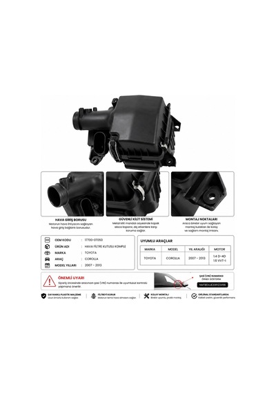 Honda Accord Hava Filtre Kutu 2020-2025 17201-6a0-a00-psn