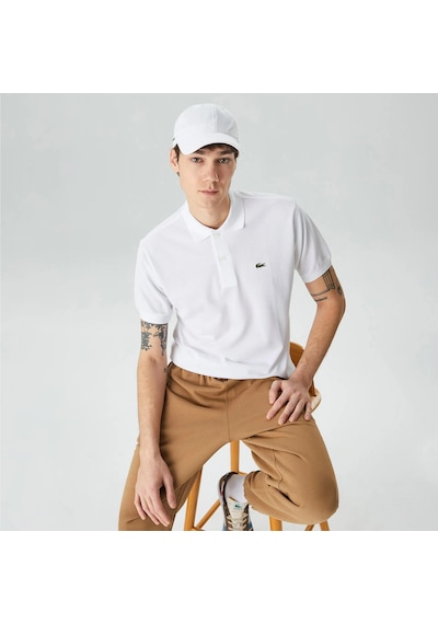 Lacoste Erkek Klasik Pike Kumaş Polo T-shirt Beyaz