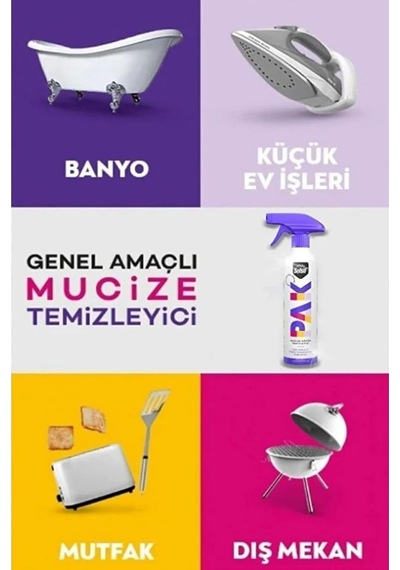 Pak Köpük Temizleyici Sprey, 3 Adet, 500 Ml, Yağ Sökücü
