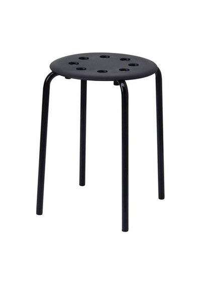 Ikea Marıus Tabure, Siyah, 45 Cm