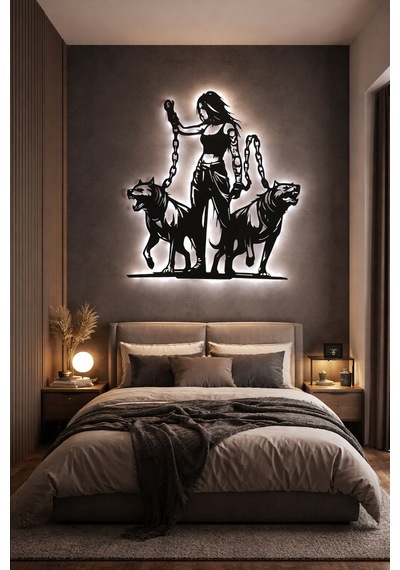Led Işıklı Güçlü Zincirli Kadın Ve Kurt Köpek Figürlü Tablo Dekoratif Gece Lambası Beyaz - 825805816 Beyaz Led Işıklı Güçlü Zincirli Kadın Ve Kurt Köpek Figürlü Tablo Dekoratif Gece Lambası Beyaz - 825805816 Beyaz