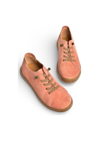 Fox Shoes Y999364002 Pudra Hakiki Deri Süet Kadın Spor Ayakkabı Sneakers Pudra