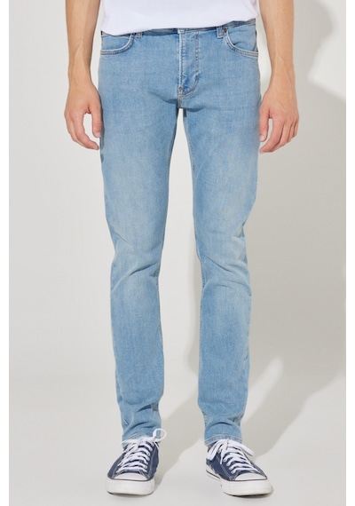 Lee Malone Skinny Fit Dar Kesim Düşük Bel Çok Dar Paça Mavi Erkek Esnek Jean Denim Kot Pantolon L736017XT Mavi