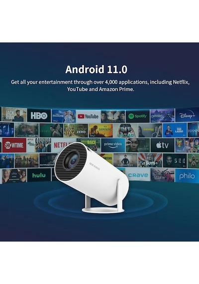 180 Derece Ayarlanabilir Taşınabilir Kablosuz 2.4g 5g Wifi Ultra Hd Taşınabilir Projektör