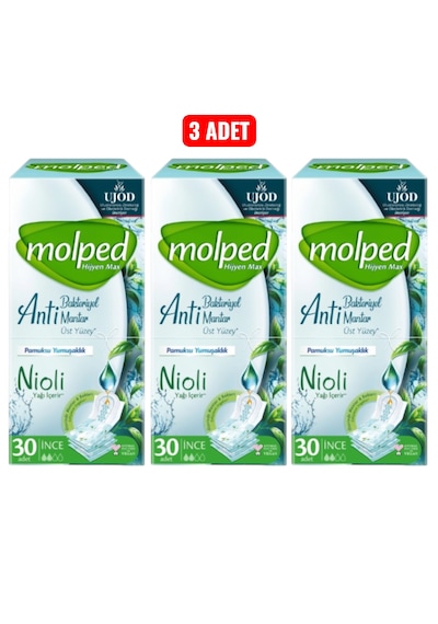 Molped Nioli Hijyen Max İnce Günlük Ped 30'lu