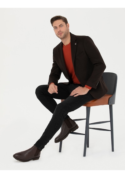 Pierre Cardin Kahverengi Kaşmir Ceket 50279871-vr029