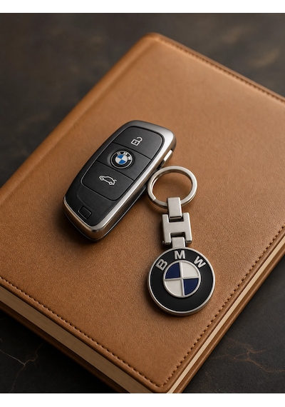 Metal Krom Çift Logolu Anahtarlık Bmw İle Uyumlu Metal Anahtarlık 3.20 5.20 1.16d İ7 Aksesuar