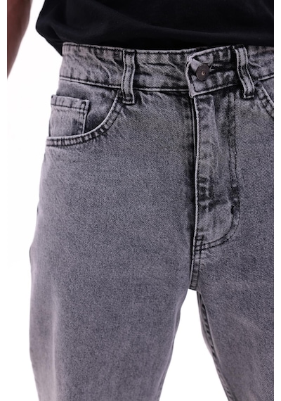 Freemen Erkek Baggy Bol Kesim Kot Pantolon Gri