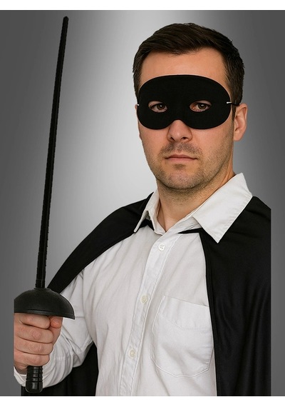 Zorro Kostüm Plastik Aksesuar Seti Maske Ve 67 Cm