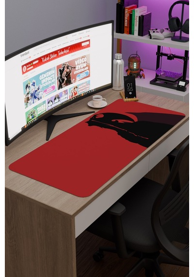 Devilman Crybaby Anime V2 - 90x40 Xxl Gaming Kauçuk Kaymaz Taban Mouse Pad Fare Altlığı