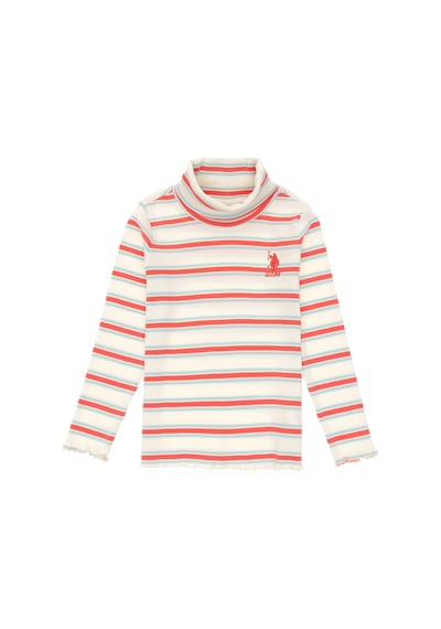 U.S. Polo Assn. Kız Çocuk Krem Balıkçı Yaka Sweatshirt 50296286-VR071