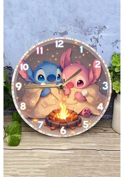 Sevimli Kamp 3d Görünümlü Çocuk Odası Duvar Saati Sdw273 Renkli