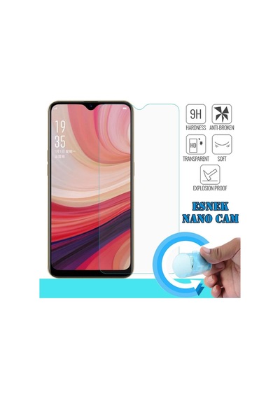 Oppo A5S Ax7 Zore Nano Micro Temperli Ekran Koruyucu Plastik Ve C