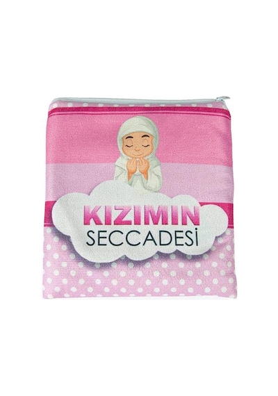 Çantalı Çocuk Seccadesi - Kızımın Seccadesi Pembe