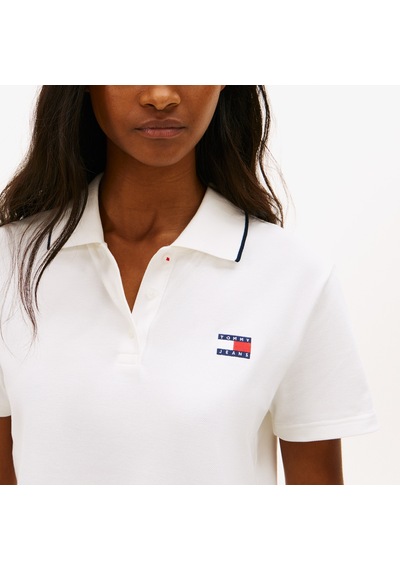 Tommy Hilfiger Cropped Short Sleeve Kadın Beyaz Polo Dw0dw21363 2800324