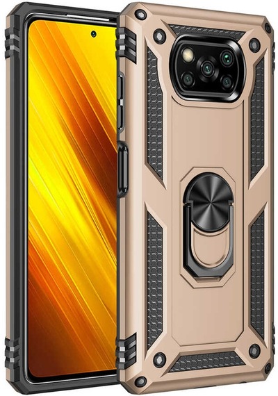 Xiaomi Poco X3 Kılıf Zore Vega Kapak Gold