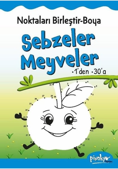 Noktaları Birleştir Boya Sebzeler Meyveler 1'den 30'a - Buçe Dayı - Pinokyo