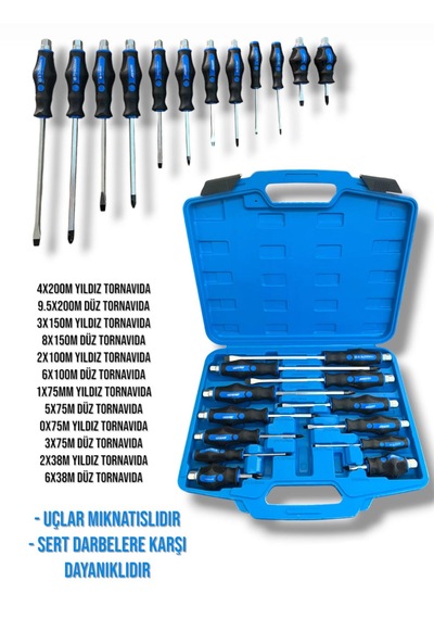 12 Parça Tornavida Takımı